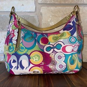 Coach Poppy Shoulder / Hobo Fabric Bag F19438